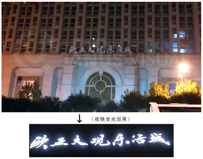 濟(jì)南歐亞大觀樂(lè)活城發(fā)光字順利安裝完畢！